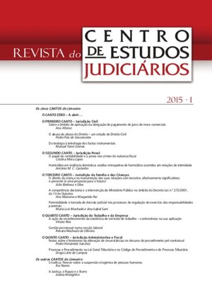 cover image of Revista do CEJ n.º 1 de 2015